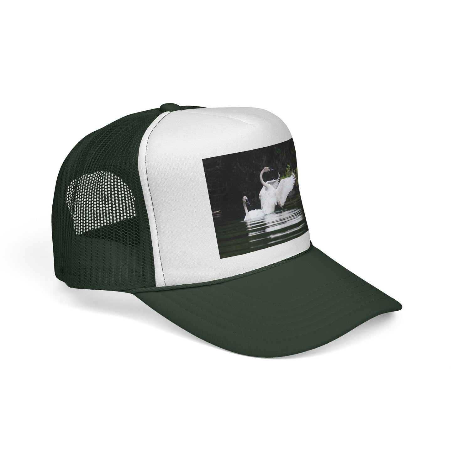 Swan Photo Trucker Cap — Wildlife Nature Hat