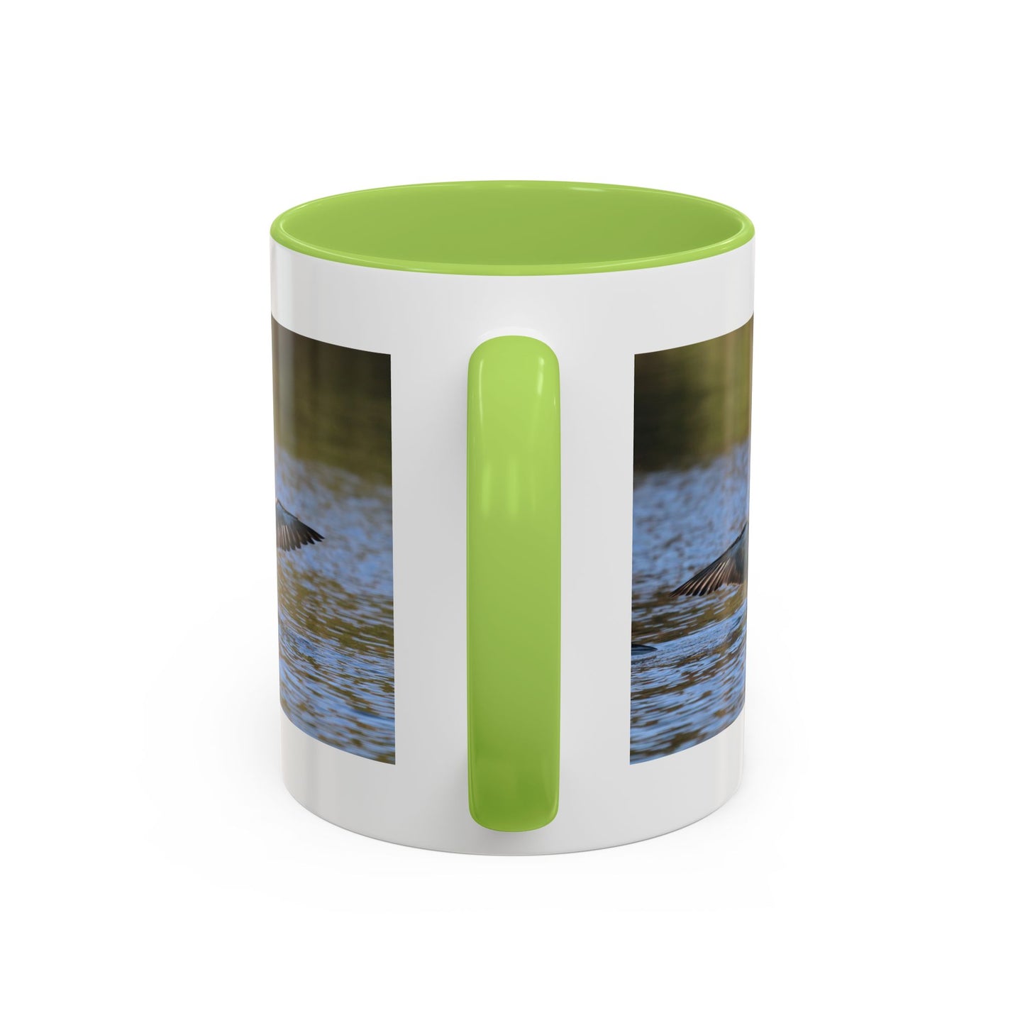 Loons in Flight Accent Coffee Mug — Wildlife Bird Photography Drinkware