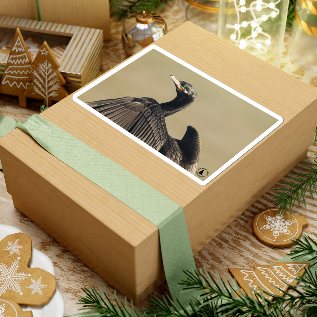 Cormorant Photo Sticker — Wildlife Kiss-Cut Vinyl Sticker