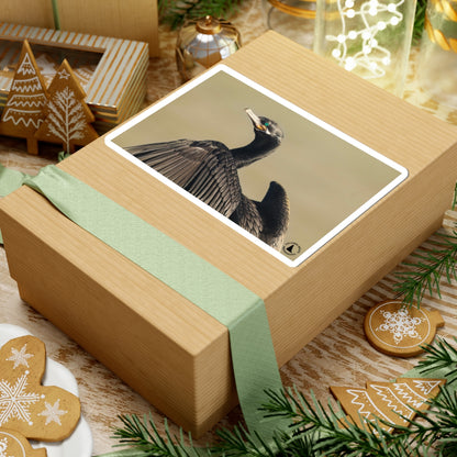 Cormorant Photo Sticker — Wildlife Kiss-Cut Vinyl Sticker