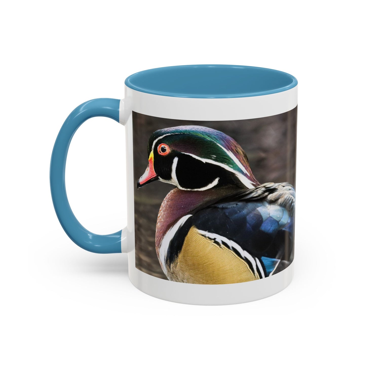 Wood Duck Accent Coffee Mug — Colorful Waterfowl Photo Mug (11/15 oz)