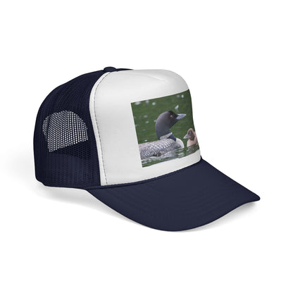 Loon & Chick Trucker Hat — Wildlife Nature Cap for Bird Lovers