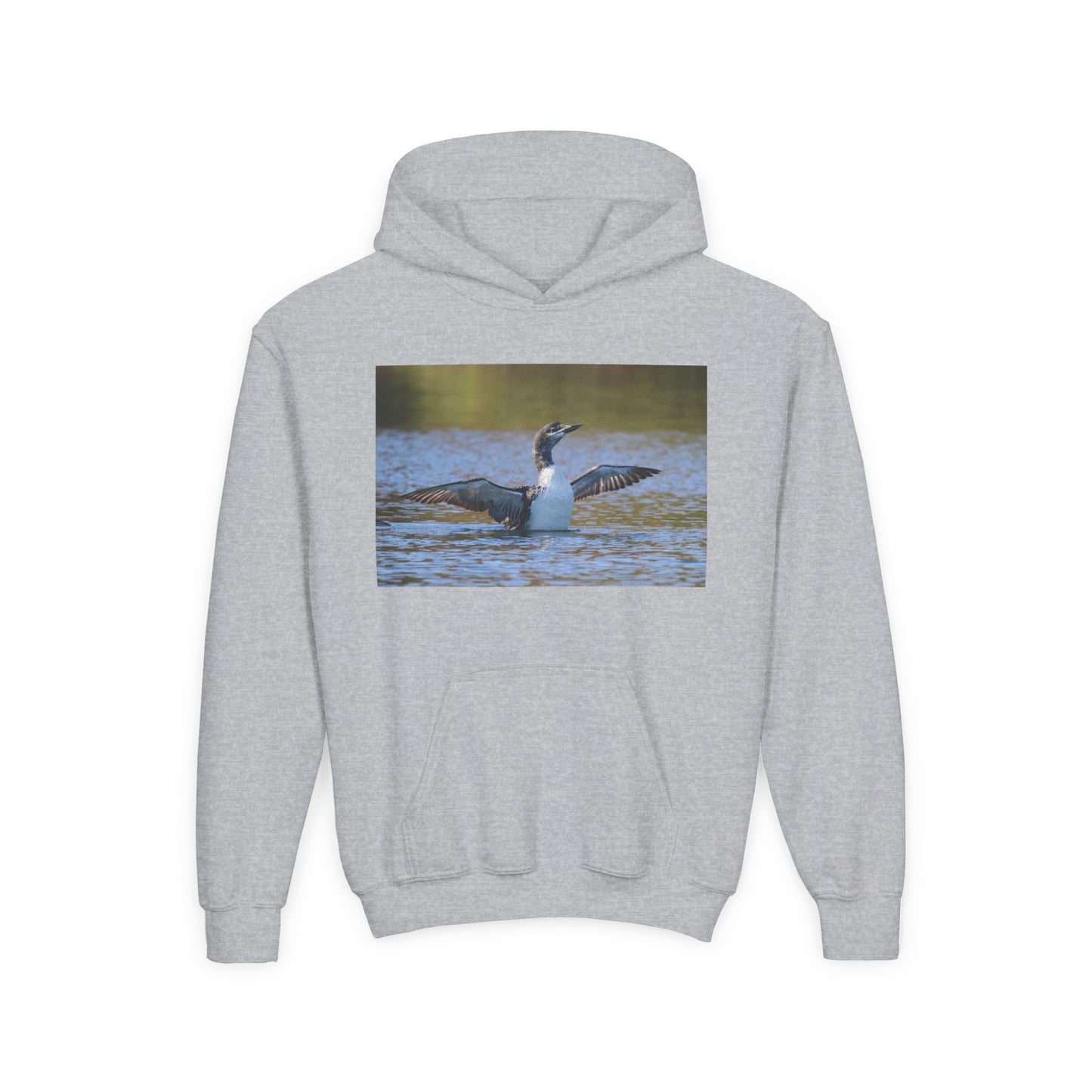 Youth Hoodie with Loon Photo – Nature Birdwatching Pullover