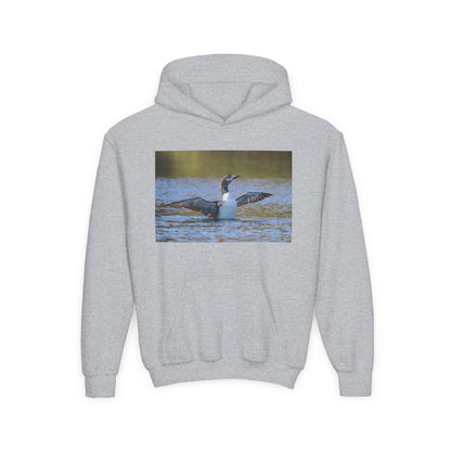 Youth Hoodie with Loon Photo – Nature Birdwatching Pullover