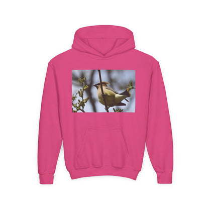 Cedar Waxwing Bird Hoodie | Youth Hooded Sweatshirt
