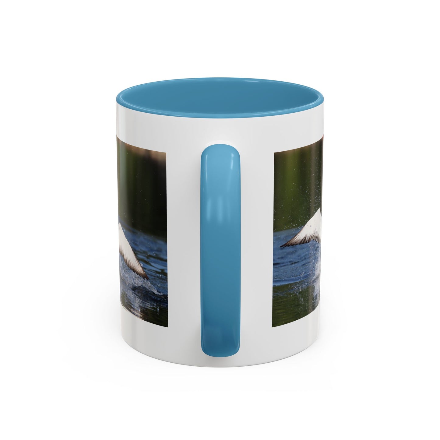 Loons Taking Off Accent Coffee Mug — Wildlife Nature Bird Lover Gift