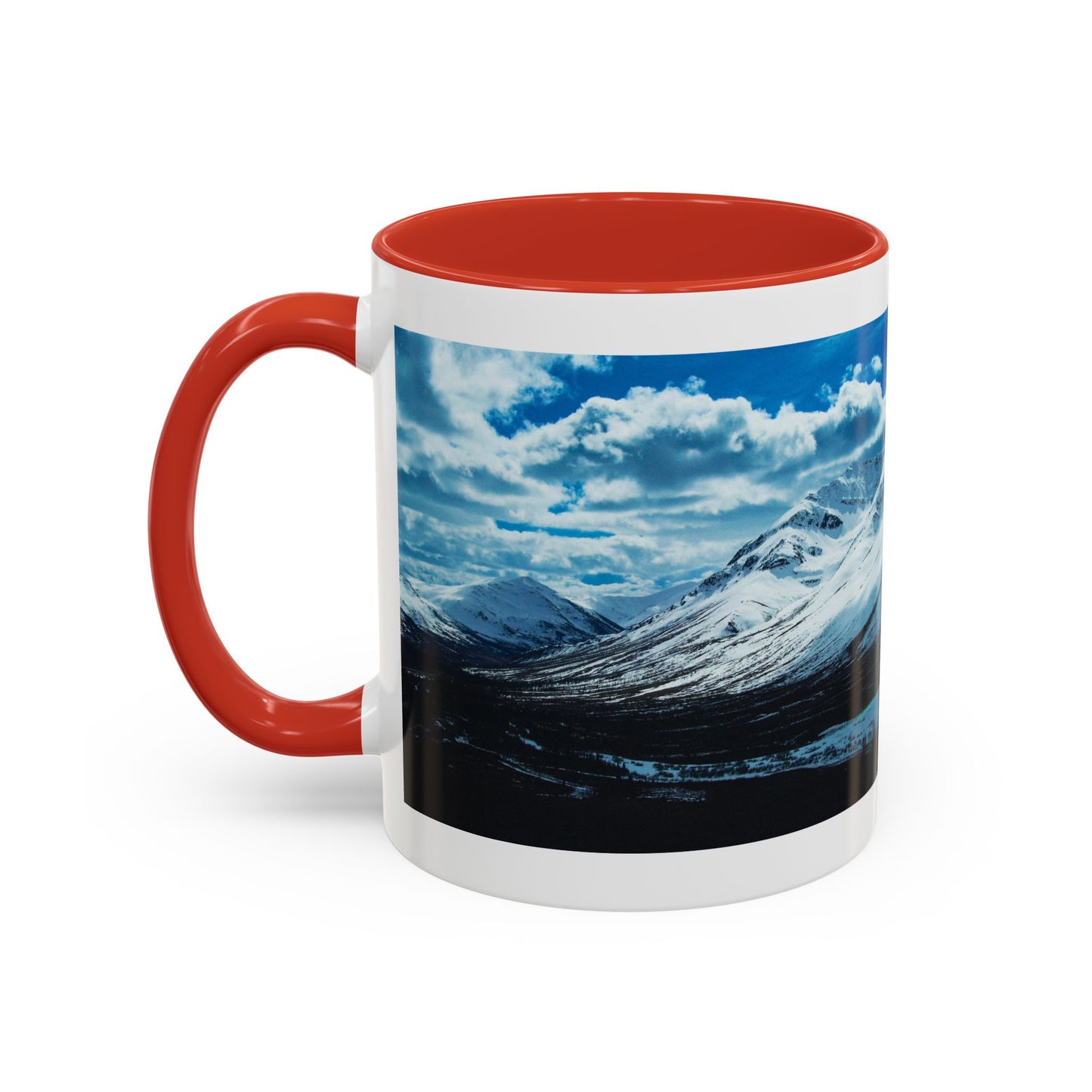 Mountain Landscape Accent Coffee Mug - Snowy Peaks Scenic 11/15oz