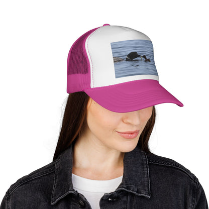 Loon Family Trucker Cap — Waterfowl Wildlife Photo Hat