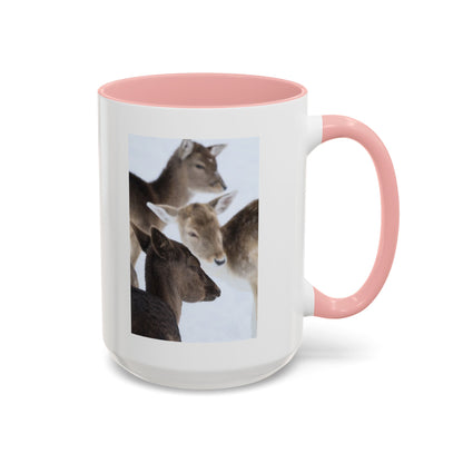 Deer Herd Accent Coffee Mug — Wildlife Photo Ceramic Mug (11/15oz)