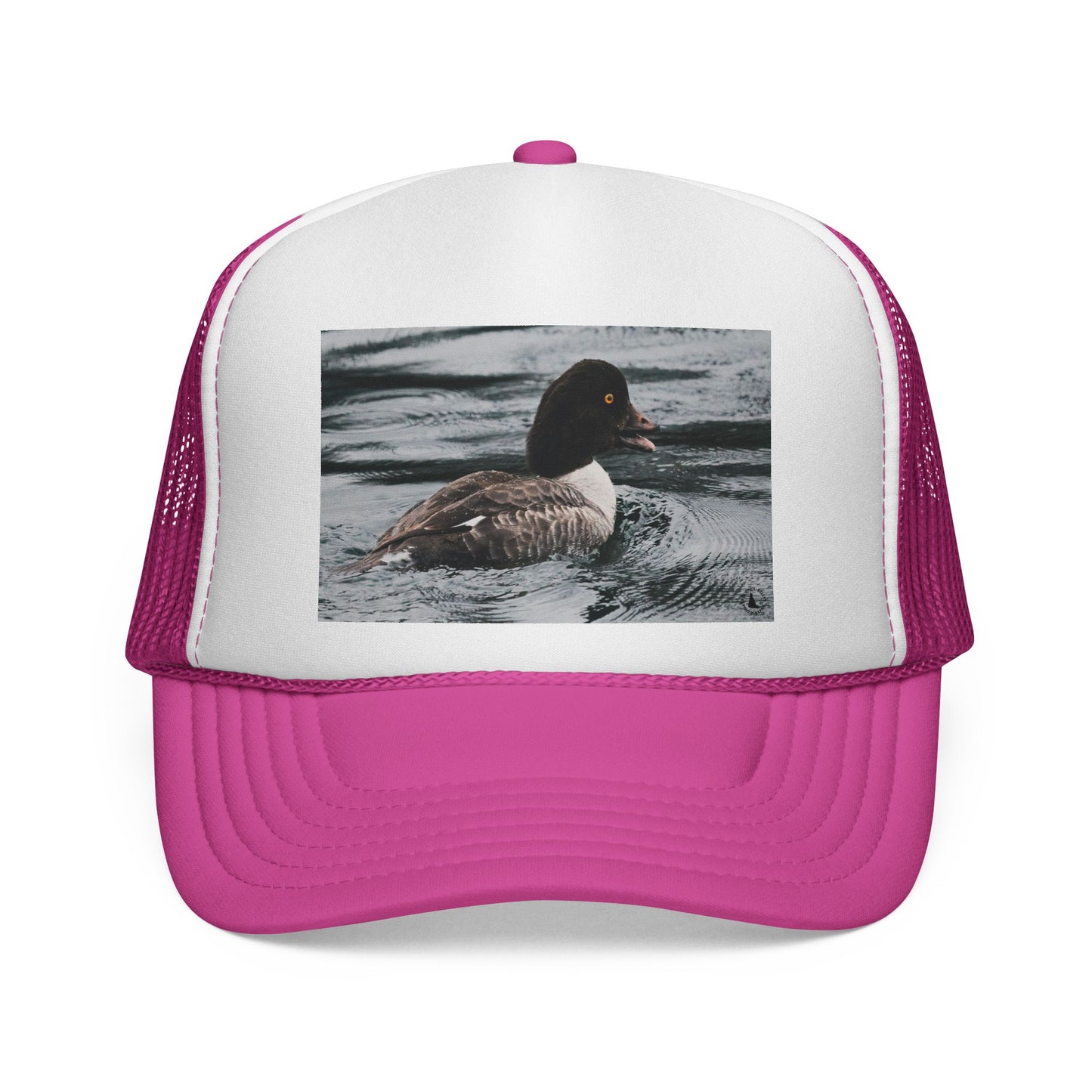 Duck Photo Trucker Hat — Rustic Wildlife Cap for Hunters & Nature Lovers