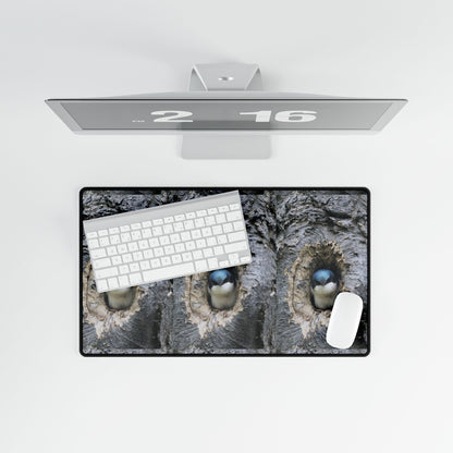 Bird Nest Trio Desk Mat — Cute Chick in Tree Hole XXL Mousepad