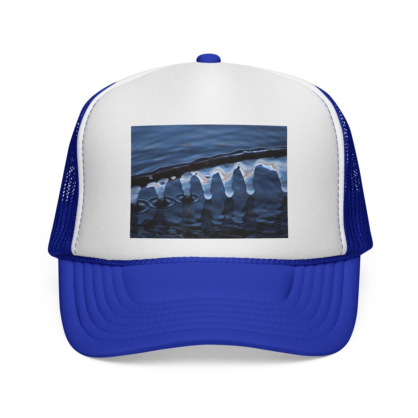 Trucker Cap — Winter Ice Wave Photo Print