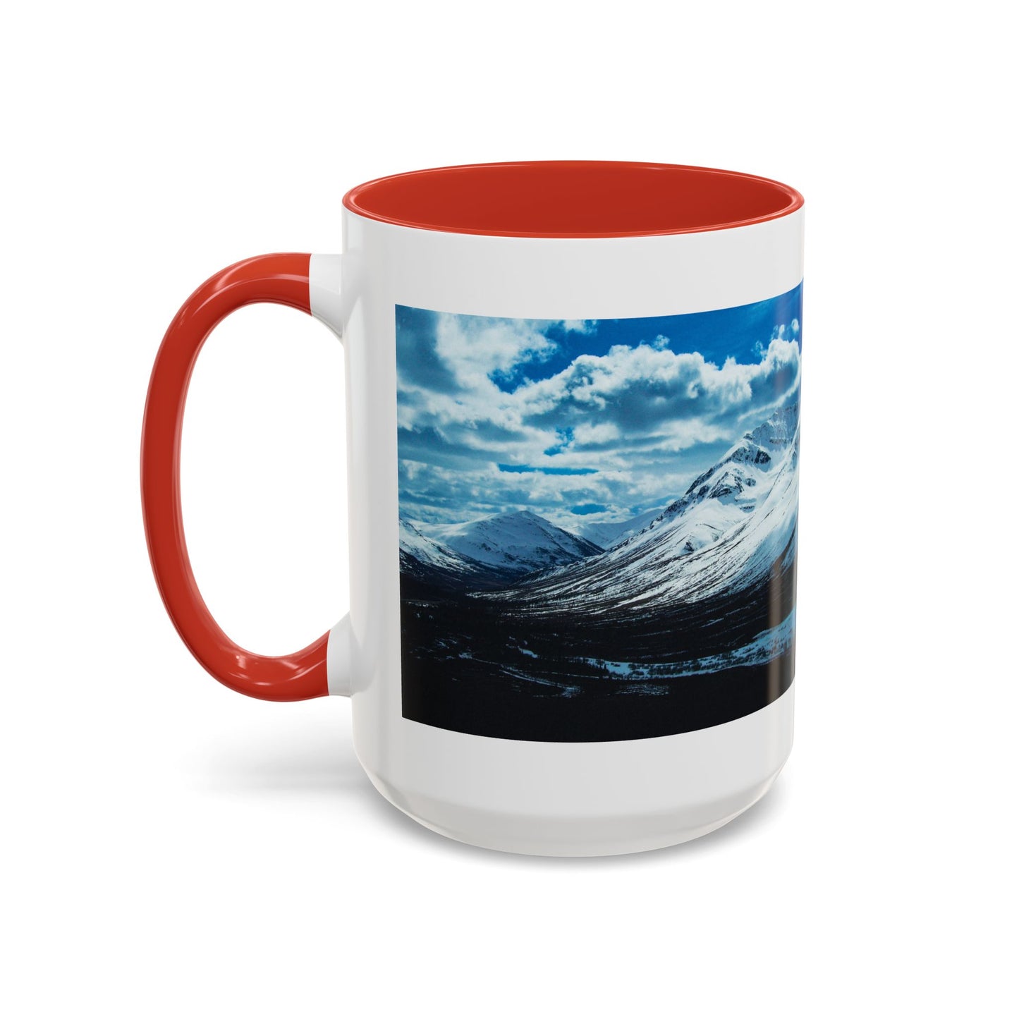 Mountain Landscape Accent Coffee Mug - Snowy Peaks Scenic 11/15oz