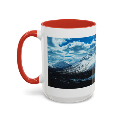Mountain Landscape Accent Coffee Mug - Snowy Peaks Scenic 11/15oz
