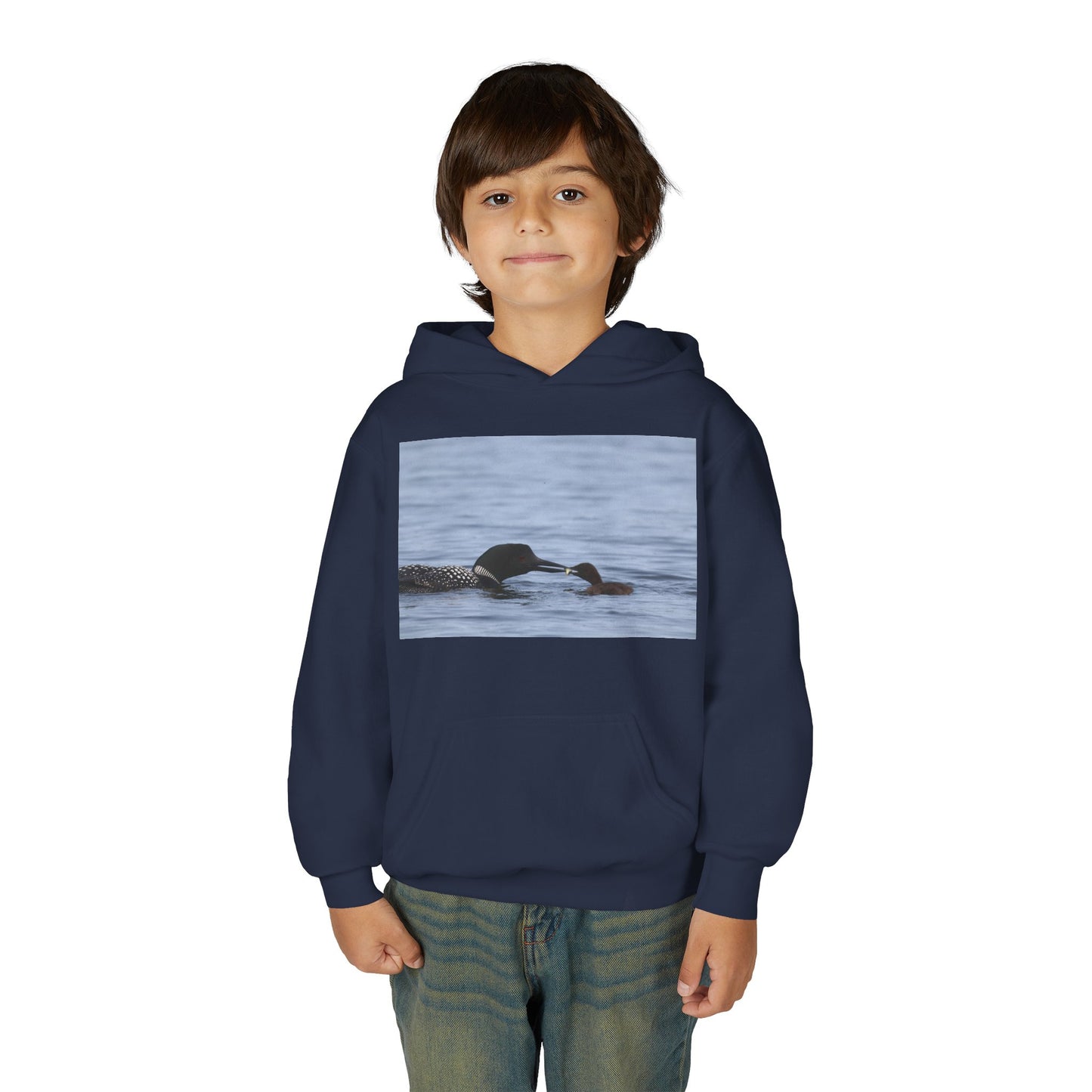 Youth Hoodie with Swimming Otters Photo – Cute River Otter Kids Sweatshirt