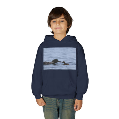 Youth Hoodie with Swimming Otters Photo – Cute River Otter Kids Sweatshirt