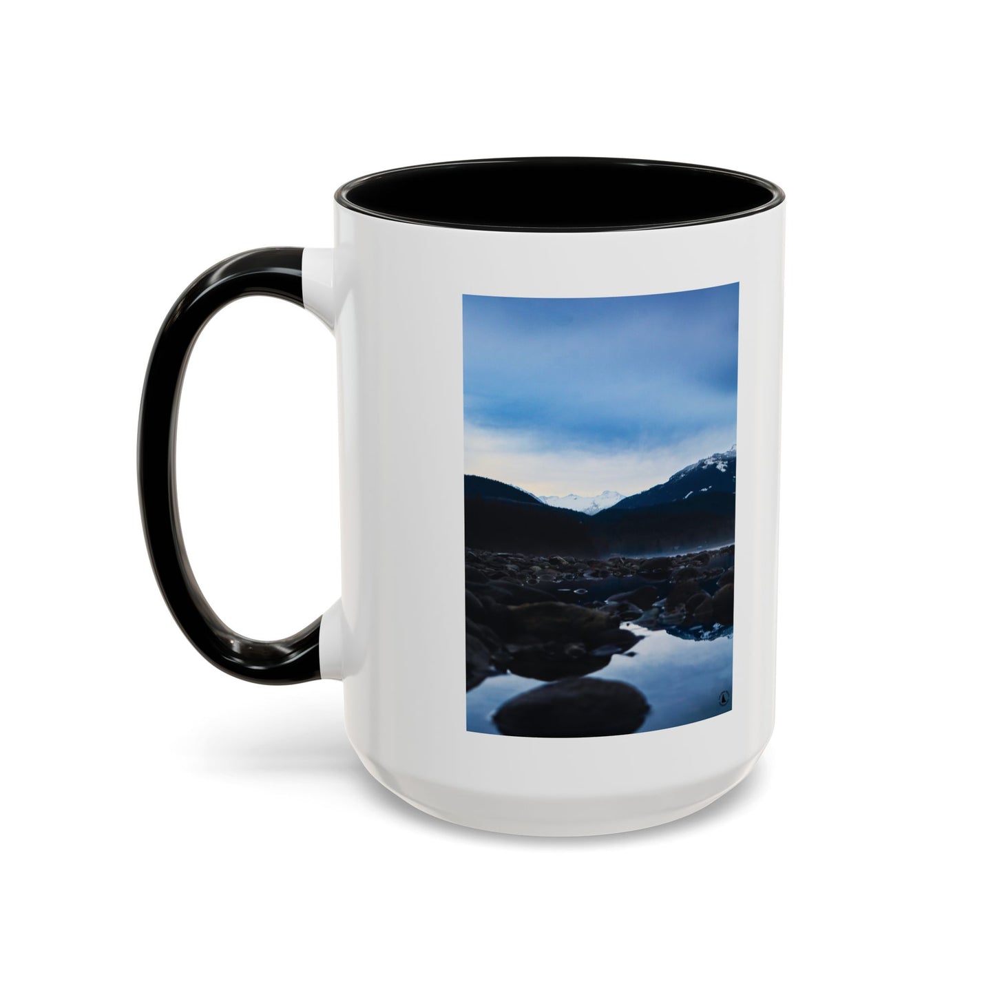 Mountain Lake Accent Coffee Mug — Scenic Wilderness Photo Travel Gift (11/15oz)