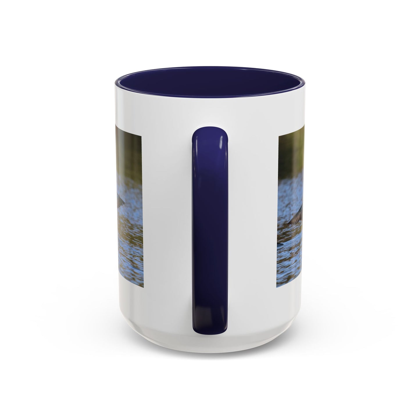 Loons in Flight Accent Coffee Mug — Wildlife Bird Photography Drinkware