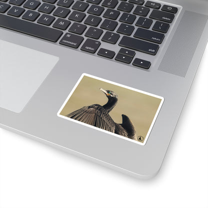 Cormorant Photo Sticker — Wildlife Kiss-Cut Vinyl Sticker