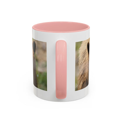 Funny Brown Bear Photo Accent Coffee Mug (11/15 oz)