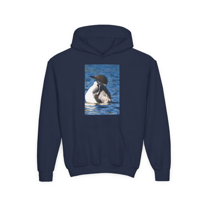 Youth Hoodie with Common Loon Photo – Nature-Lover Kids Pullover
