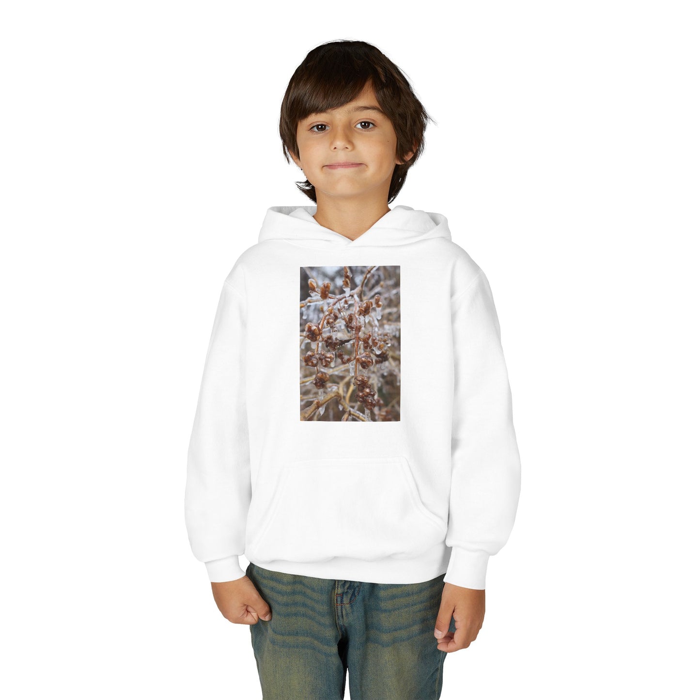 Youth Hoodie — Frosted Winter Berries Photo Print