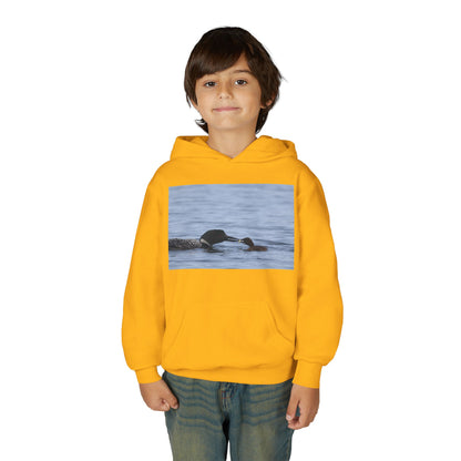 Youth Hoodie with Swimming Otters Photo – Cute River Otter Kids Sweatshirt