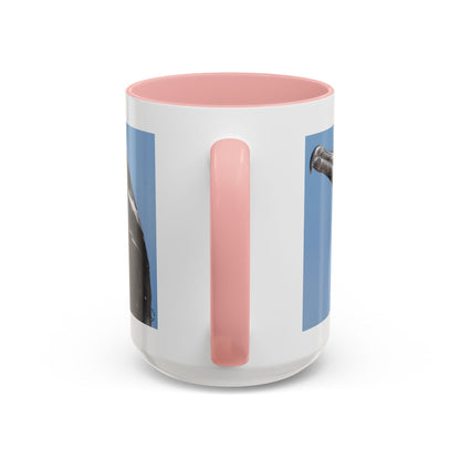 Cormorant Accent Coffee Mug — Blue Bird Portrait Ceramic Tea Cup (11/15oz)