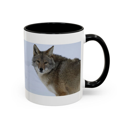 Coyote Photo Accent Coffee Mug – Wildlife Nature Lover Gift (11/15oz)