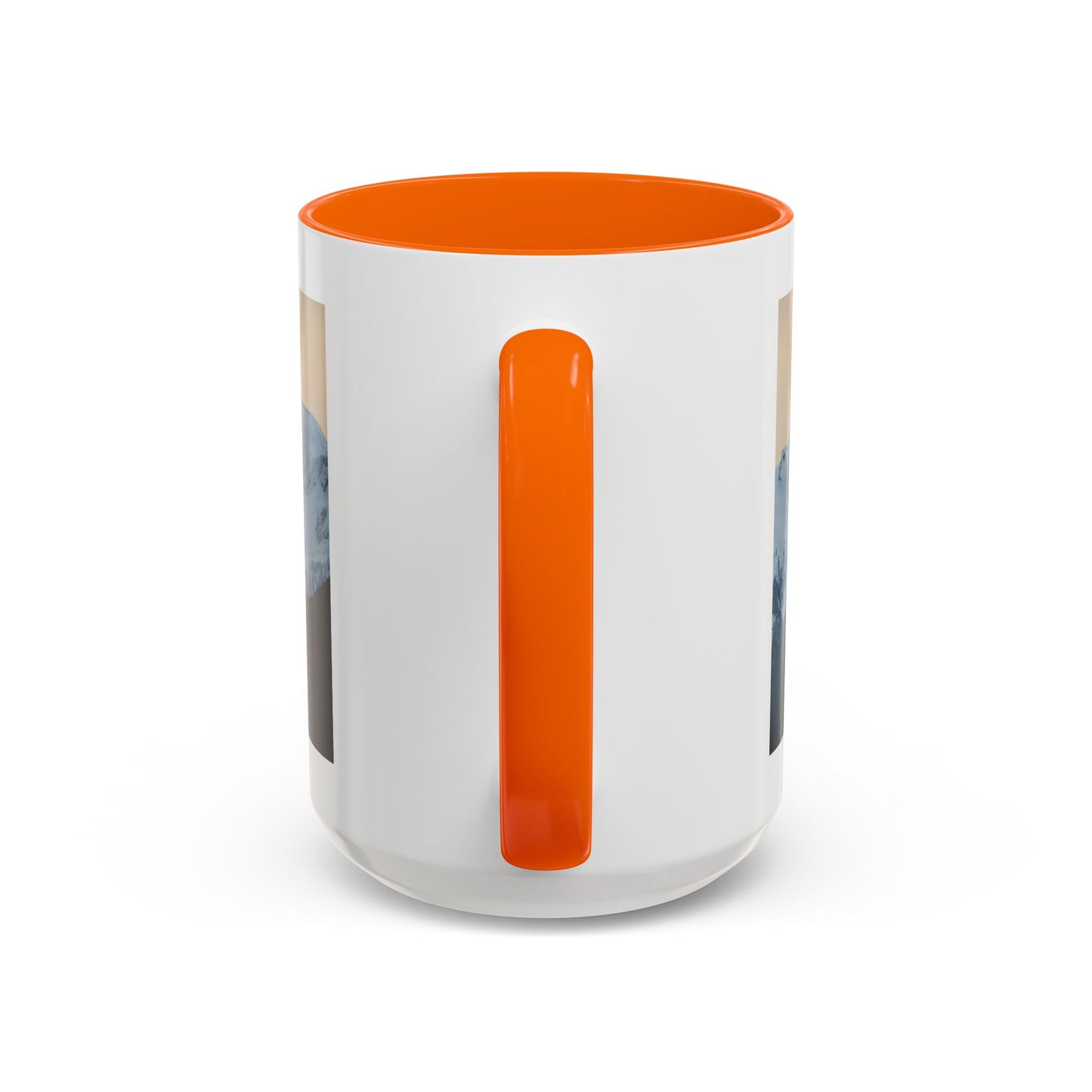 Mountain Sunrise Accent Coffee Mug — Scenic Snow Peak Photo (11/15oz)
