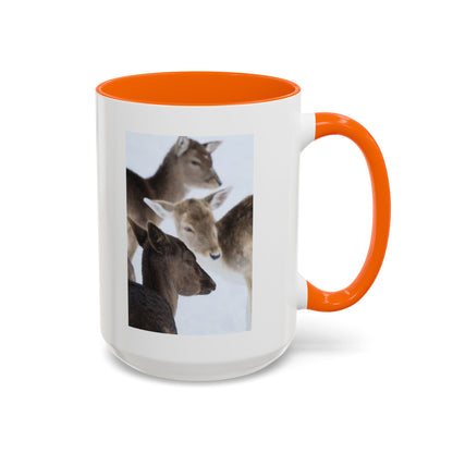 Deer Herd Accent Coffee Mug — Wildlife Photo Ceramic Mug (11/15oz)