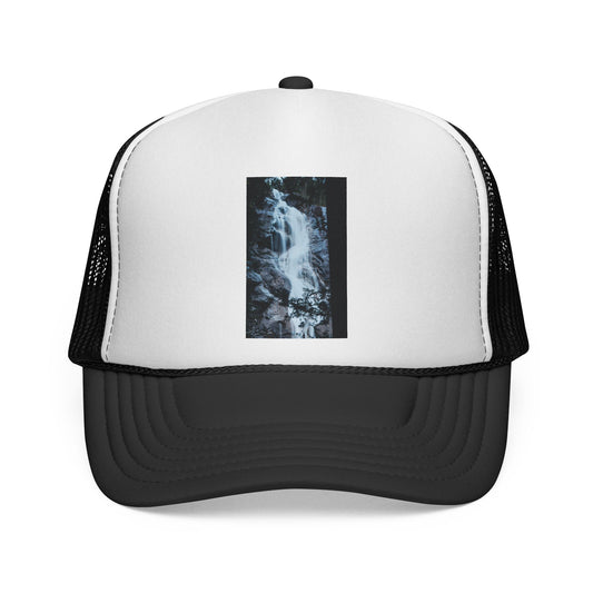 Waterfall Photo Trucker Cap — Outdoor Adventure Mesh Hat