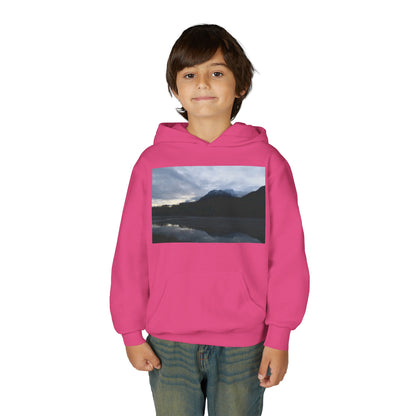 Youth Hoodie with Serene Mountain Lake Photo - Cozy Outdoor Nature Pullover