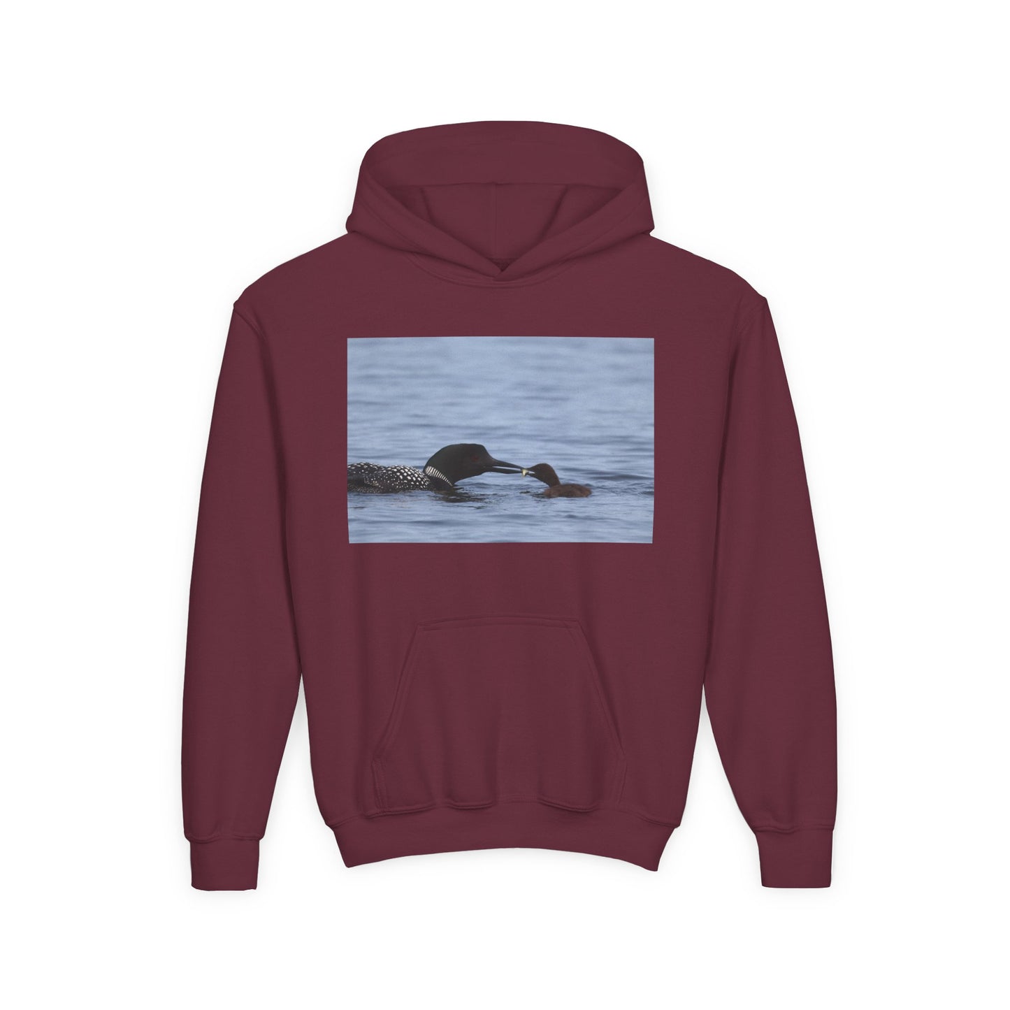 Youth Hoodie with Swimming Otters Photo – Cute River Otter Kids Sweatshirt
