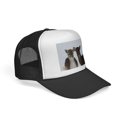Deer Couple Trucker Cap — Cute Wildlife Snapback Hat