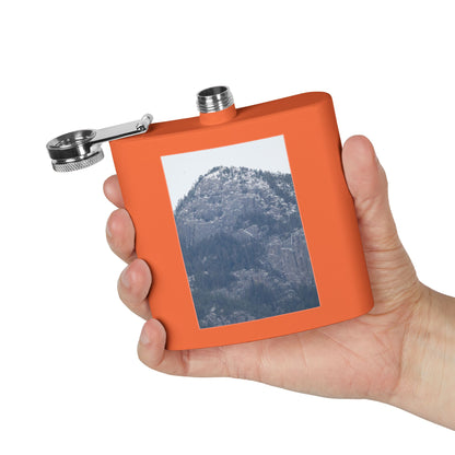 Mountain Mist Flask — 6oz Stainless Steel Hip Flask