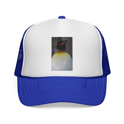 Penguin Portrait Trucker Cap - Vintage King Penguin Image Hat