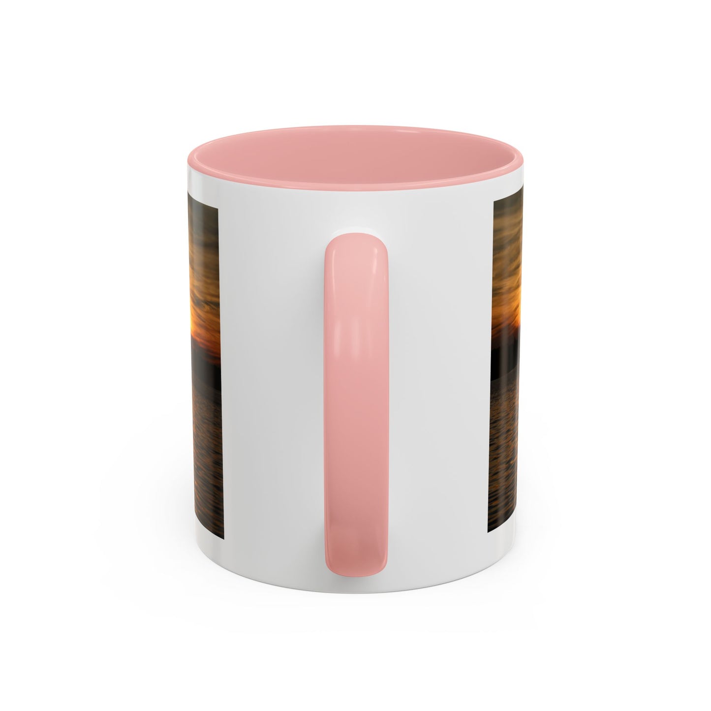 Sunset Lake Photo Accent Coffee Mug — Golden Sunset Reflection (11/15oz)