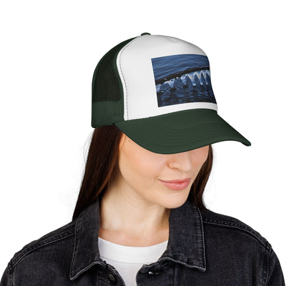 Trucker Cap — Winter Ice Wave Photo Print