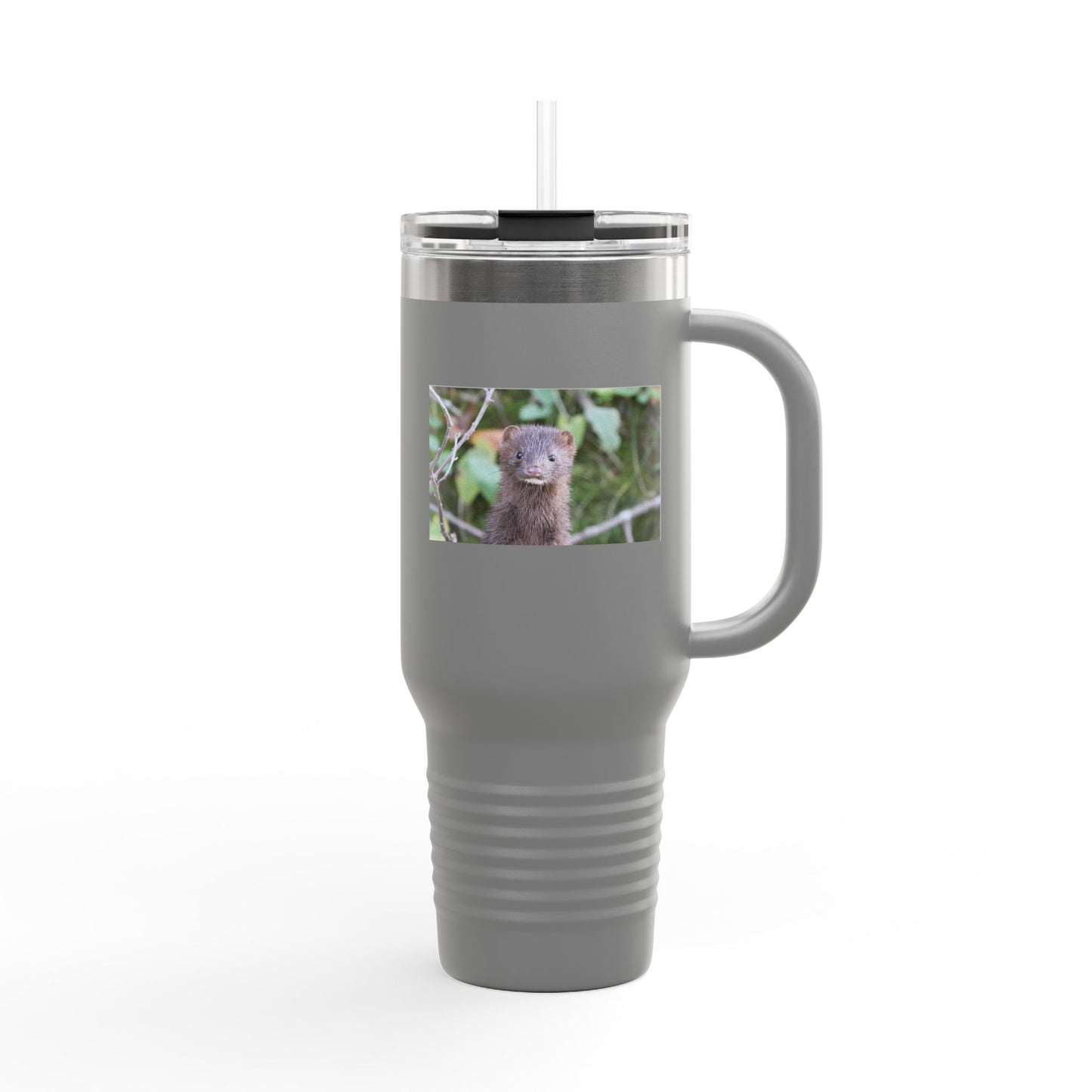 Otter Photo 40oz Insulated Travel Mug — Cute Wildlife Stainless Tumbler