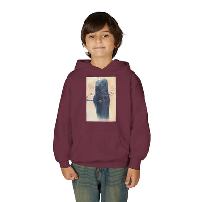 Youth Hoodie with Serene Lake Reflection Photo — Nature-Inspired Kids’ Pullover