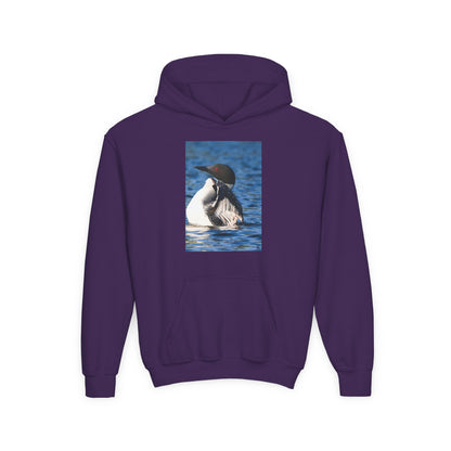 Youth Hoodie with Common Loon Photo – Nature-Lover Kids Pullover