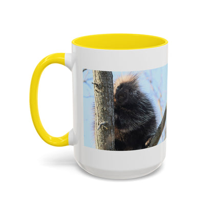Porcupine Photo Accent Coffee Mug — Wildlife Nature Lover Gift (11/15oz)