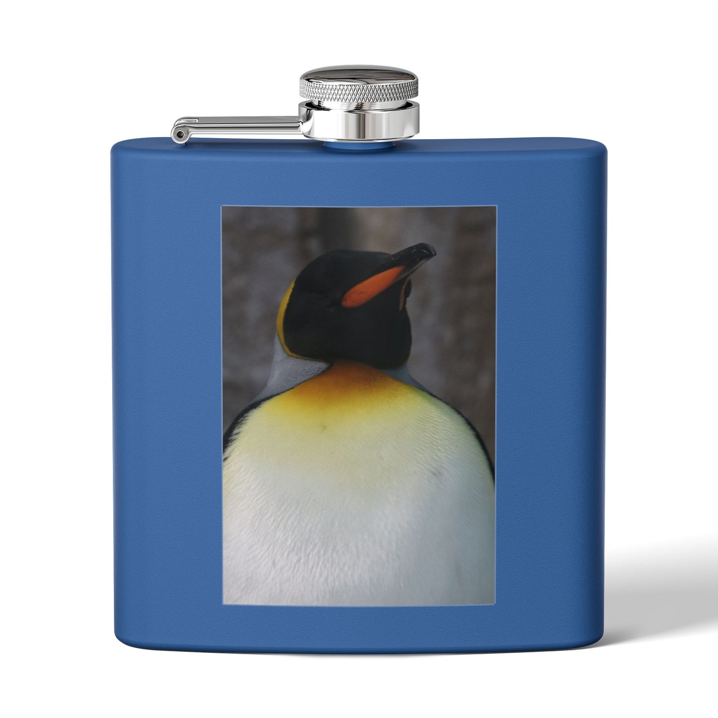 Penguin Portrait Flask — 6oz Stainless Steel Hip Flask