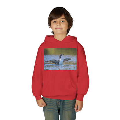 Youth Hoodie with Loon Photo – Nature Birdwatching Pullover