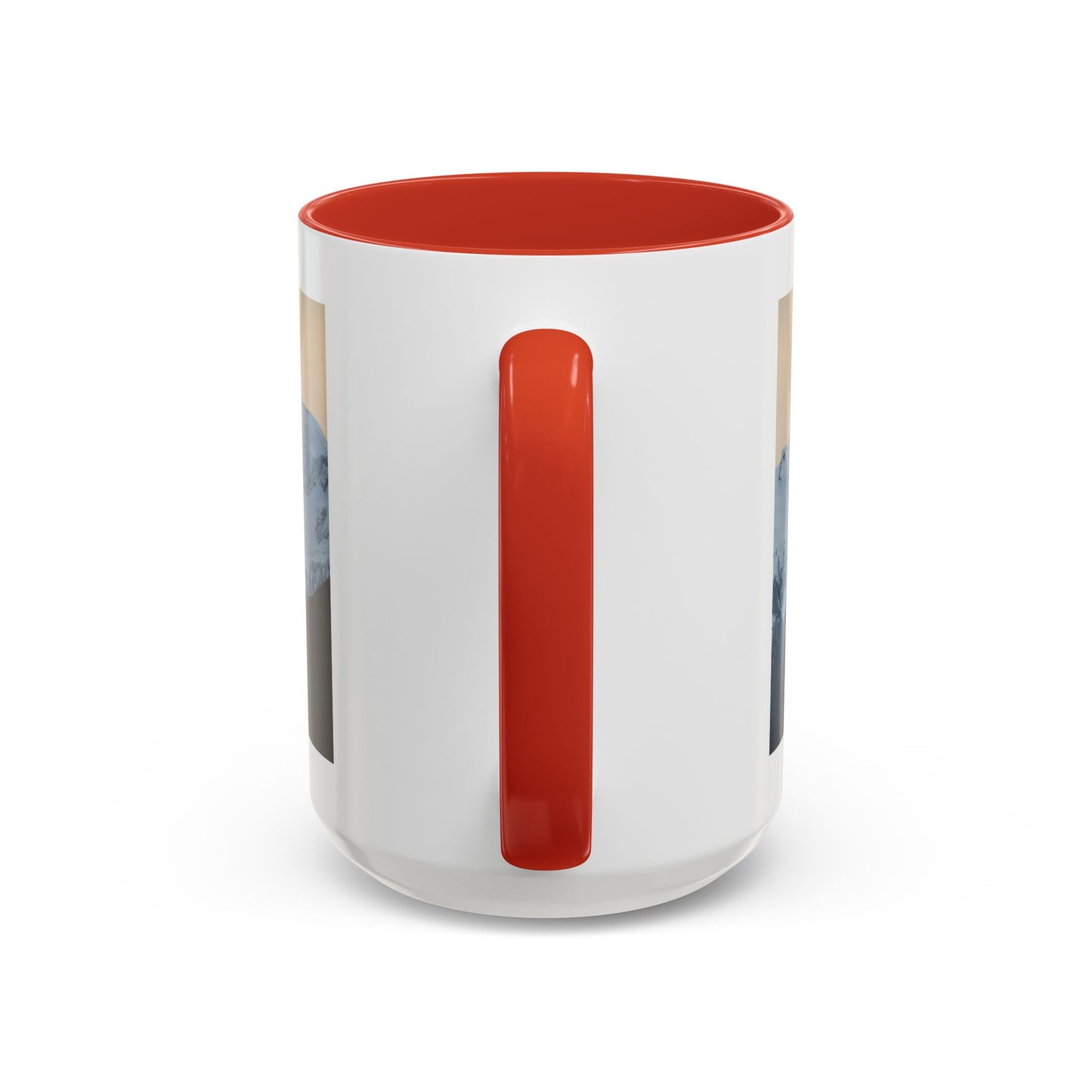 Mountain Sunrise Accent Coffee Mug — Scenic Snow Peak Photo (11/15oz)