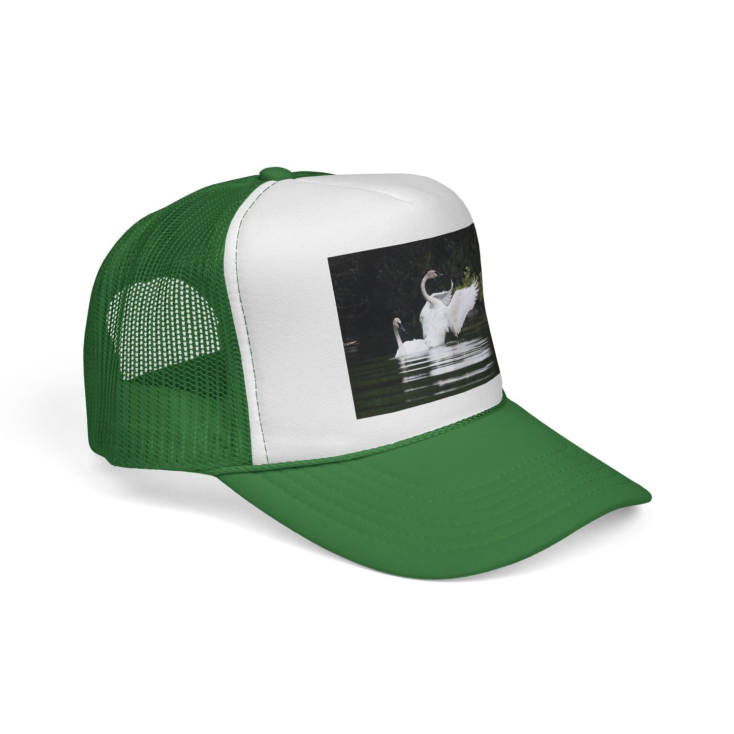 Swan Photo Trucker Cap — Wildlife Nature Hat