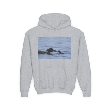 Youth Hoodie with Swimming Otters Photo – Cute River Otter Kids Sweatshirt