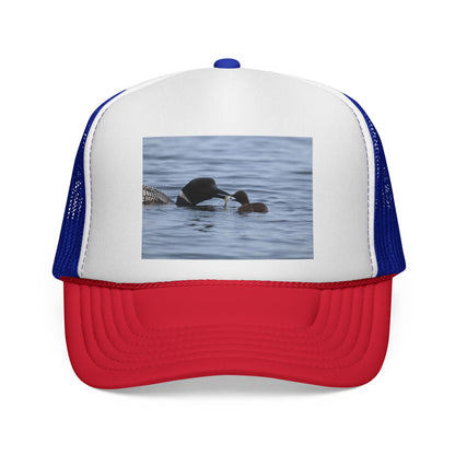 Loon Family Trucker Cap — Waterfowl Wildlife Photo Hat