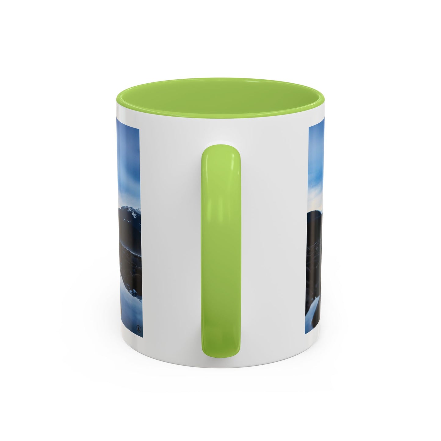Mountain Lake Accent Coffee Mug — Scenic Wilderness Photo Travel Gift (11/15oz)